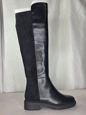 On 34th Neffi Almond-Toe Boots - Black Smooth, Size: 7 M